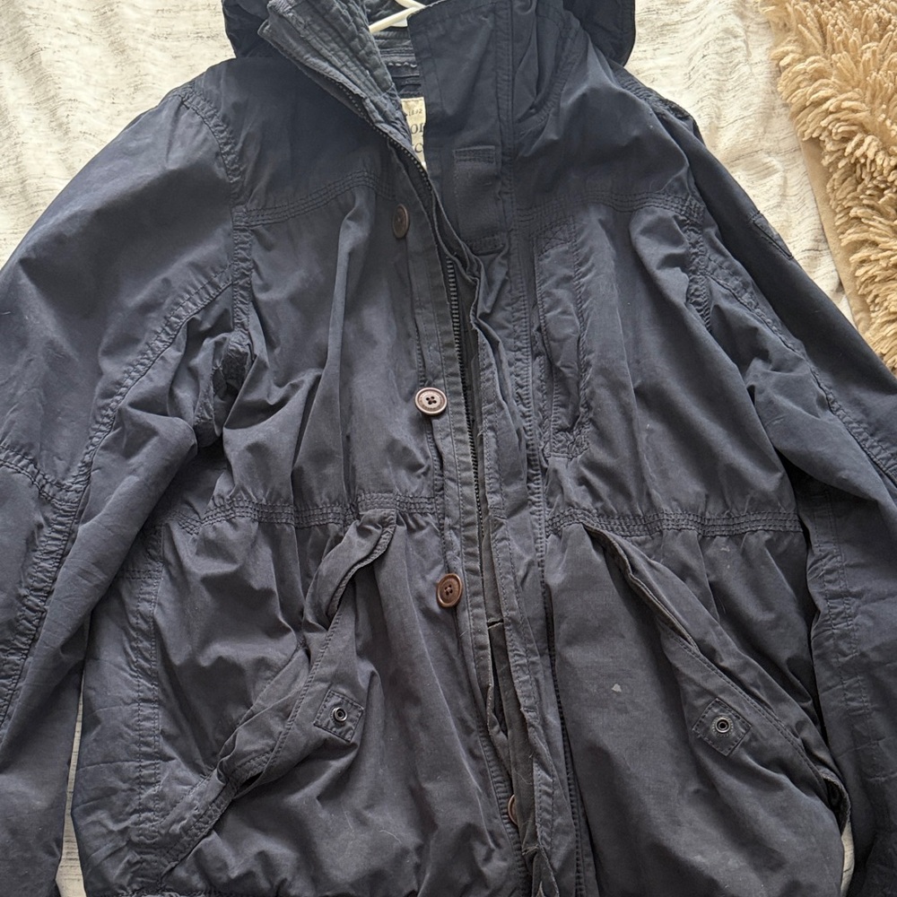 Men's Blue Hooded Jacket
